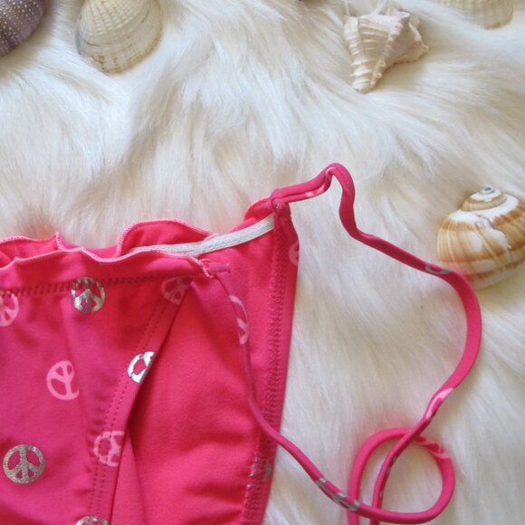 3/$15 Hot Pink Barbie Peace String Bikini - Picture 8 of 8
